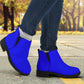 Royal Blue Suede Boots