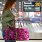 Vibrant Pink Petal Women's Travel Bag