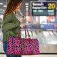 Hot Pink Leopard Women's Travel Bag