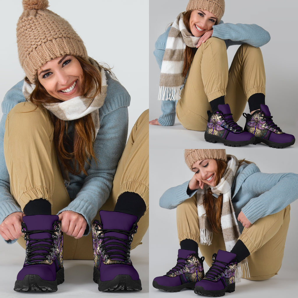 Dragonfly Purple Alpine Boots - READY TO SHIP