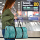 Teal White Vintage Women's Travel Bag