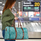 Teal White Vintage Women's Travel Bag