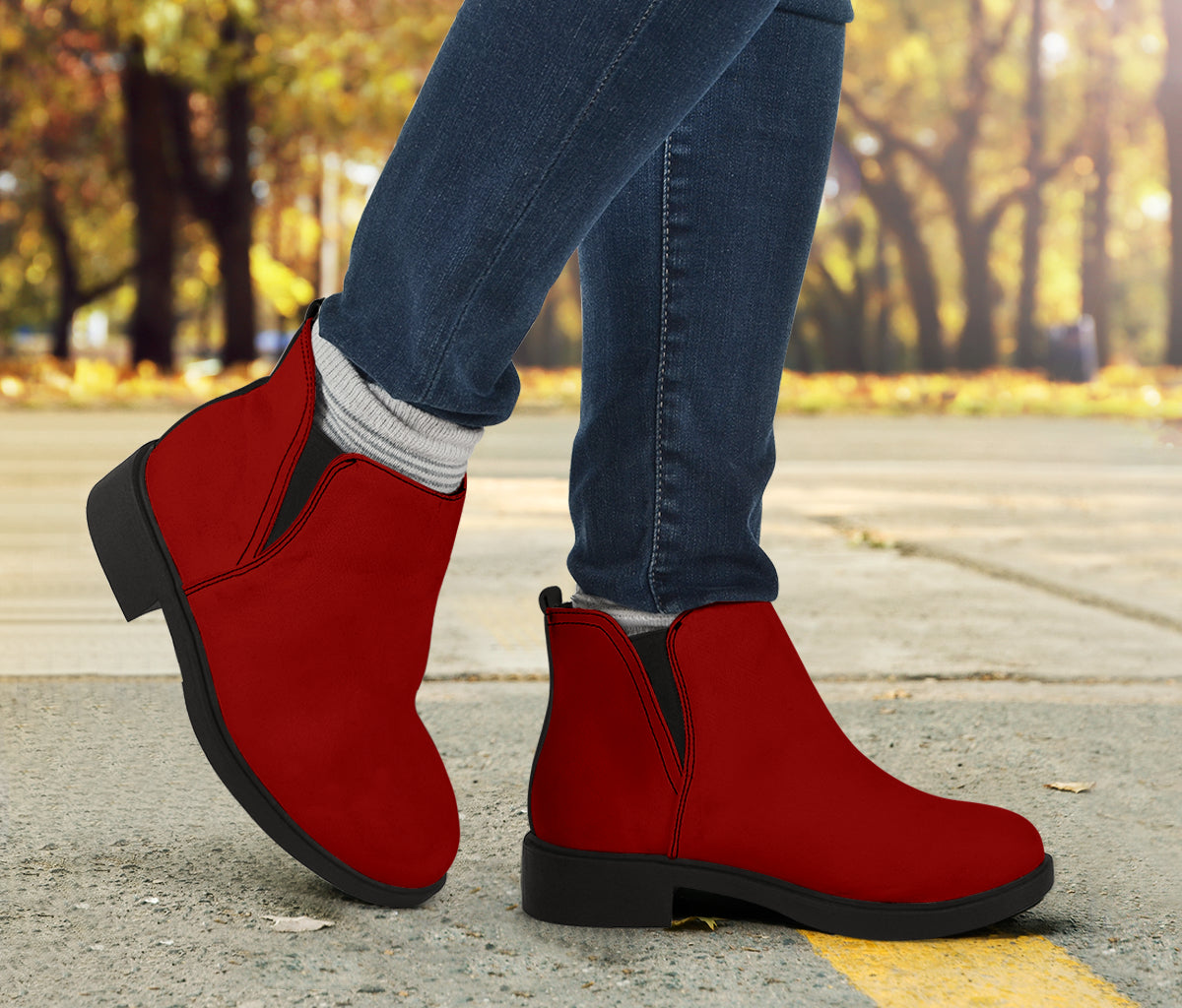 Ruby Red Ankle Boots