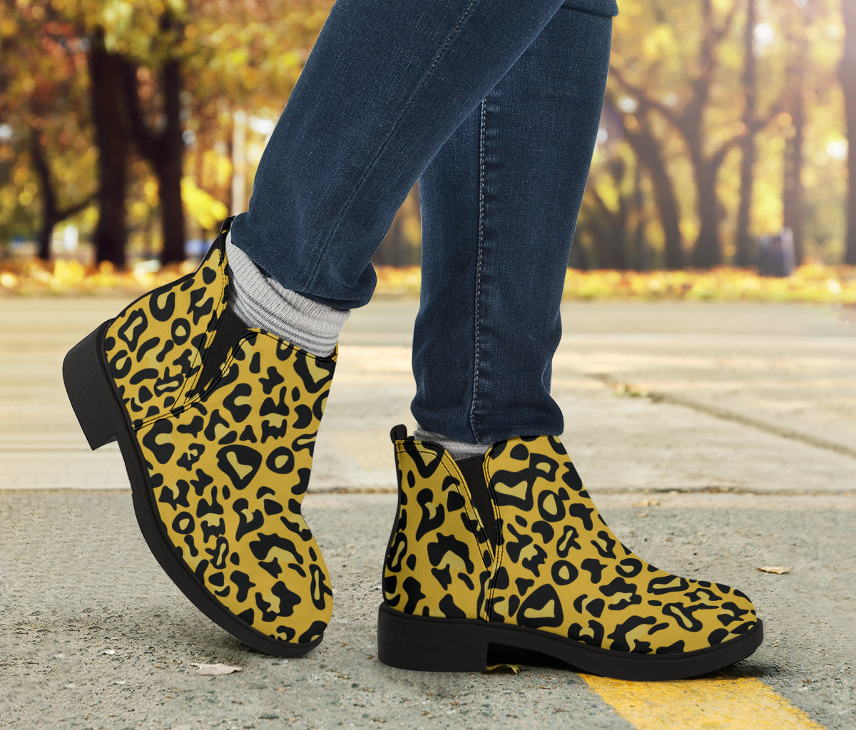 Cheetah Pop Art Suede Boots