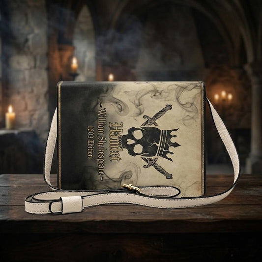 hamlet william shakespeare book-shaped crossbody bag vegan leather – Sole Design Studio