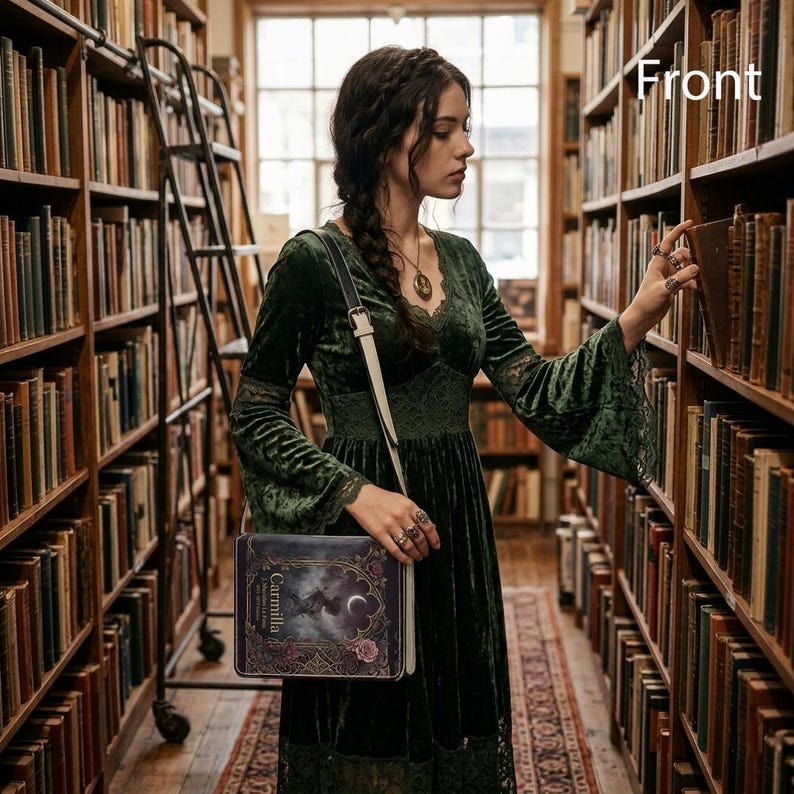 carmilla j sheridan le fanu gothic book lovers gift crossbody bag – Sole Design Studio