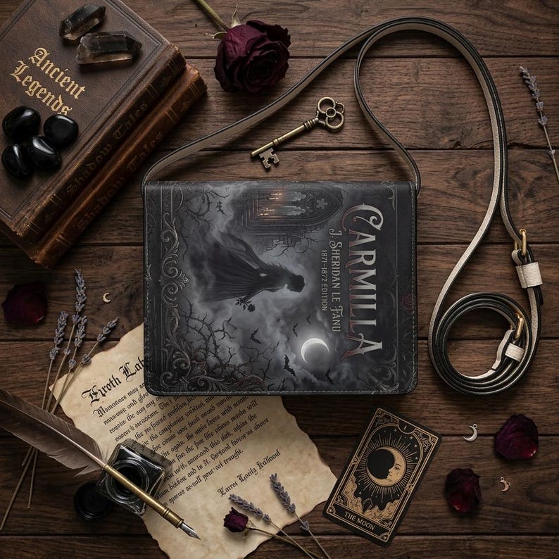 carmilla j sheridan le fanu gothic book lovers gift crossbody bag – Sole Design Studio