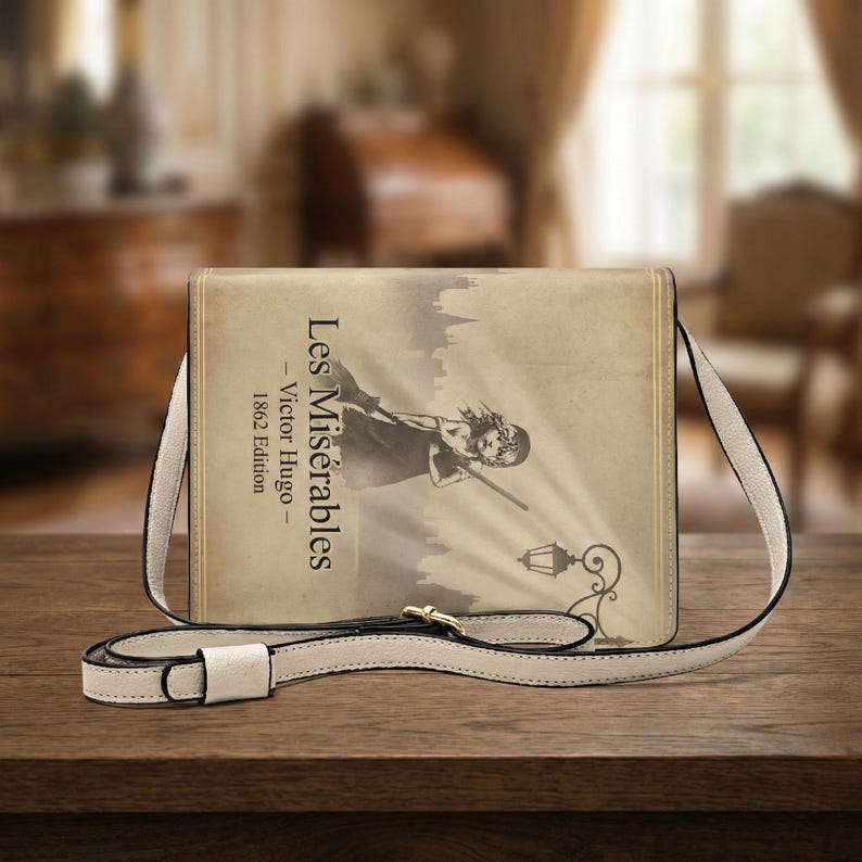 les miserables victor hugo book-shaped crossbody bag vegan leather – Sole Design Studio