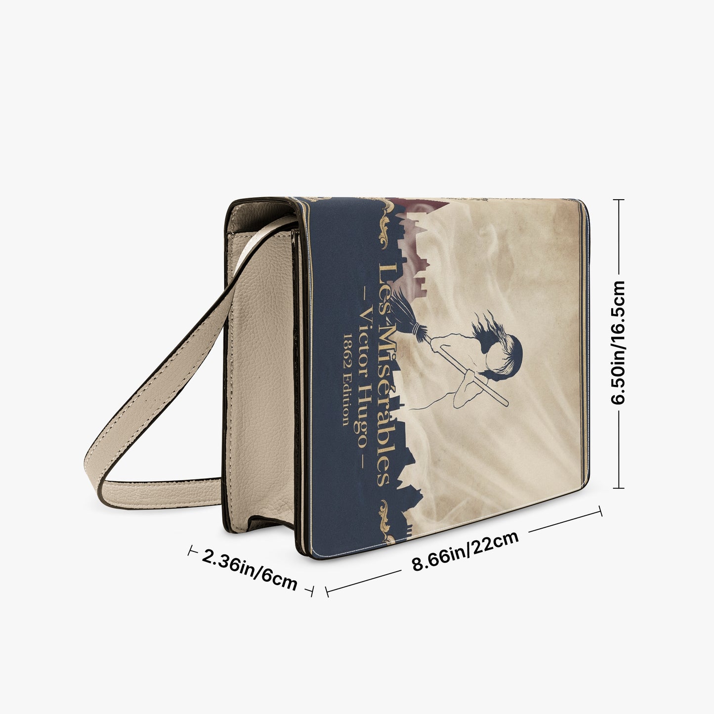 les miserables victor hugo book-shaped crossbody bag vegan leather – Sole Design Studio