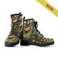 Colorful Butterfly Women's Vegan Leather Combat Boots