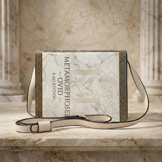 metamorphoses ovid mythology book-shaped crossbody bag vegan leather – Sole Design Studio