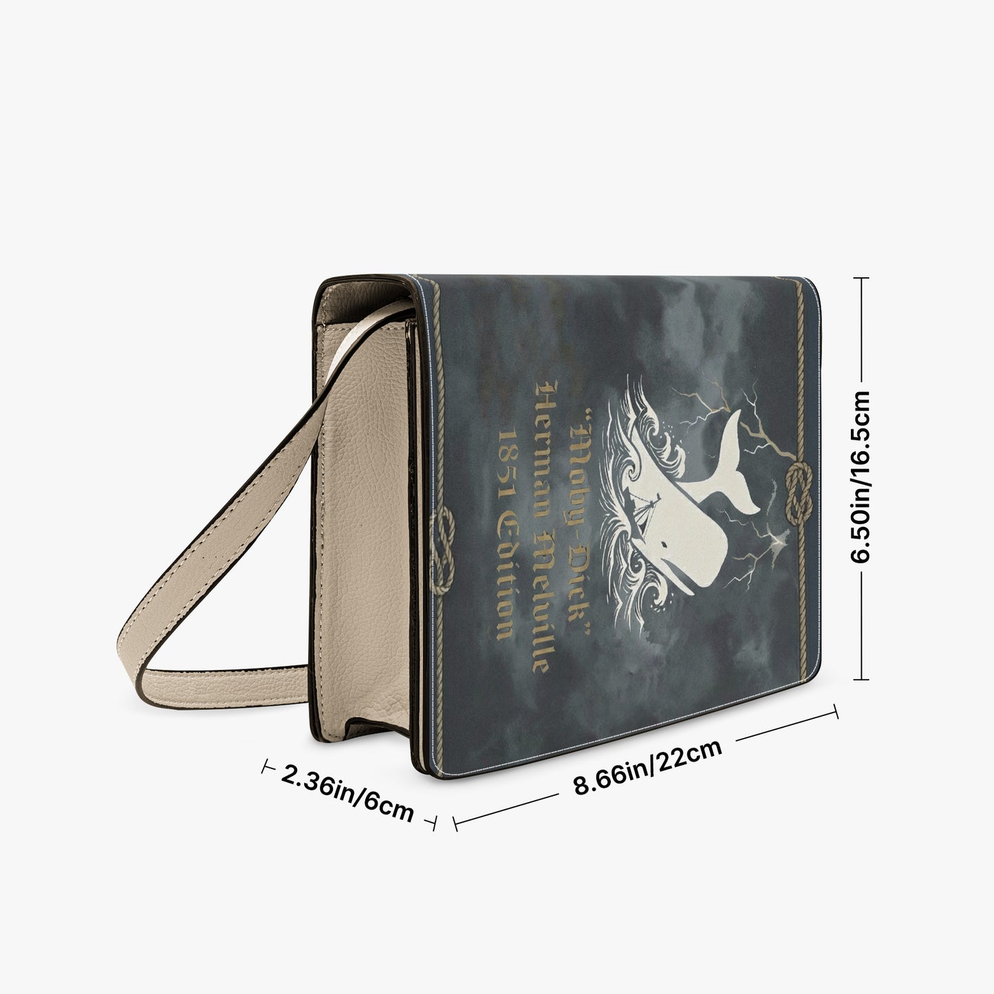 moby dick herman melville book-shaped crossbody bag vegan leather – Sole Design Studio