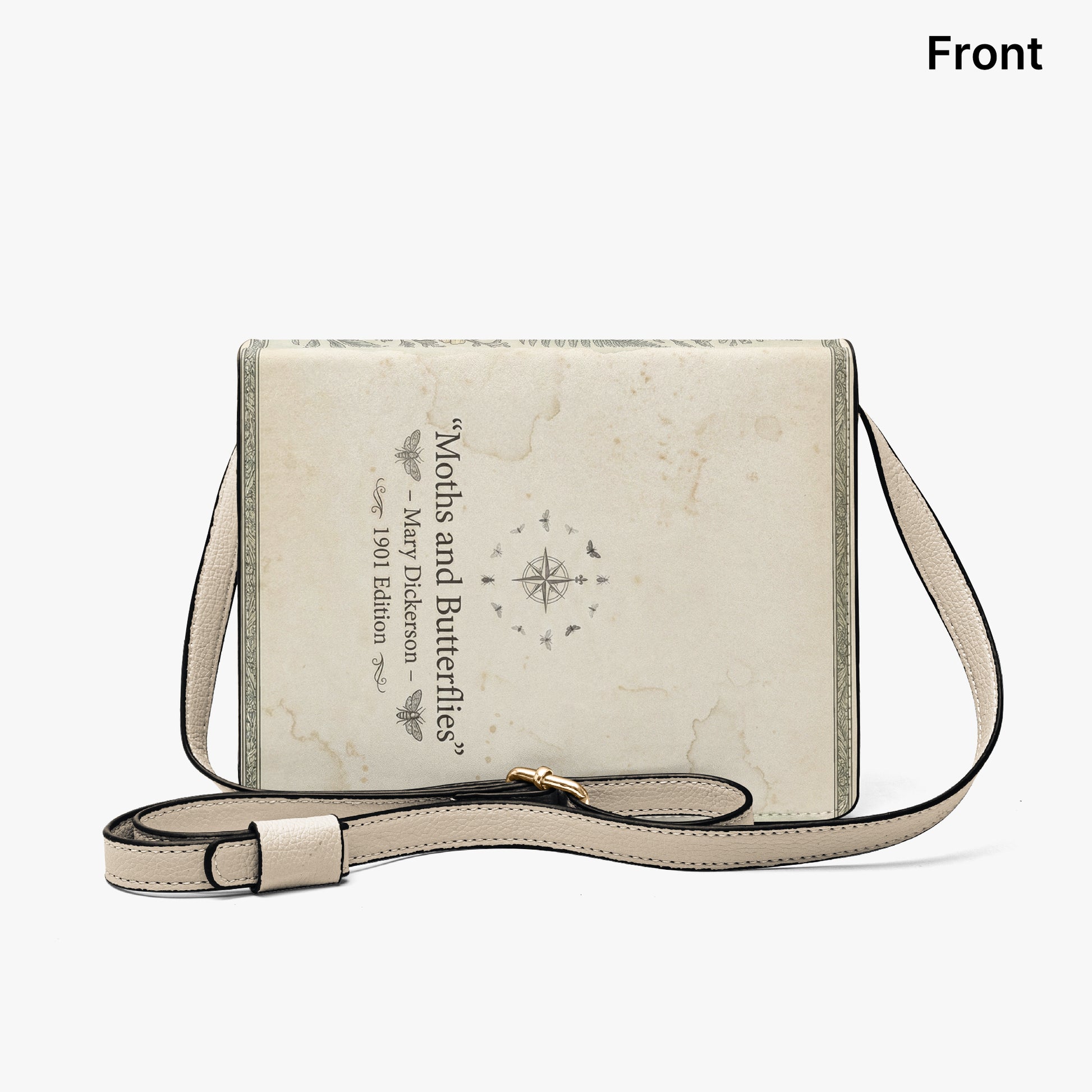 moths and butterflies mary dickerson natural history book lovers gift crossbody bag – Sole Design Studio