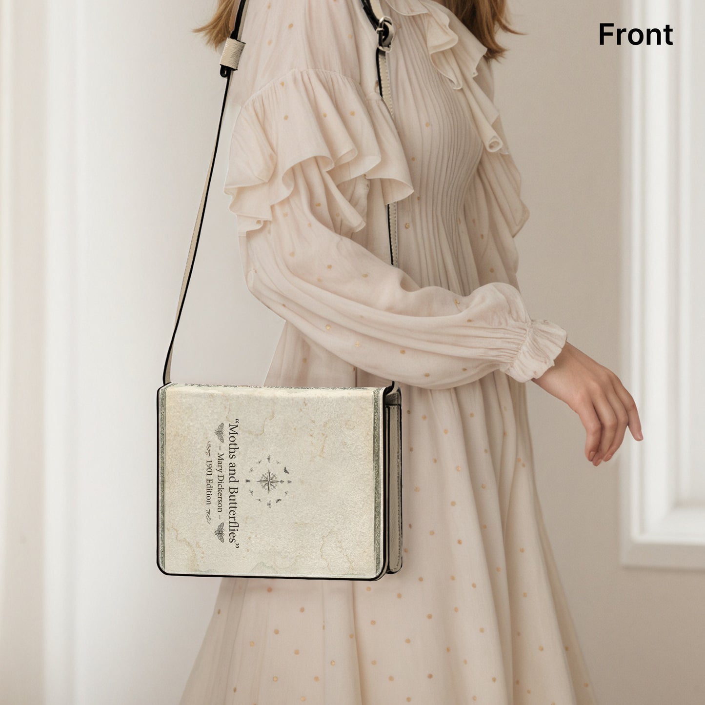 moths and butterflies mary dickerson natural history literary crossbody bag for women – Sole Design Studio