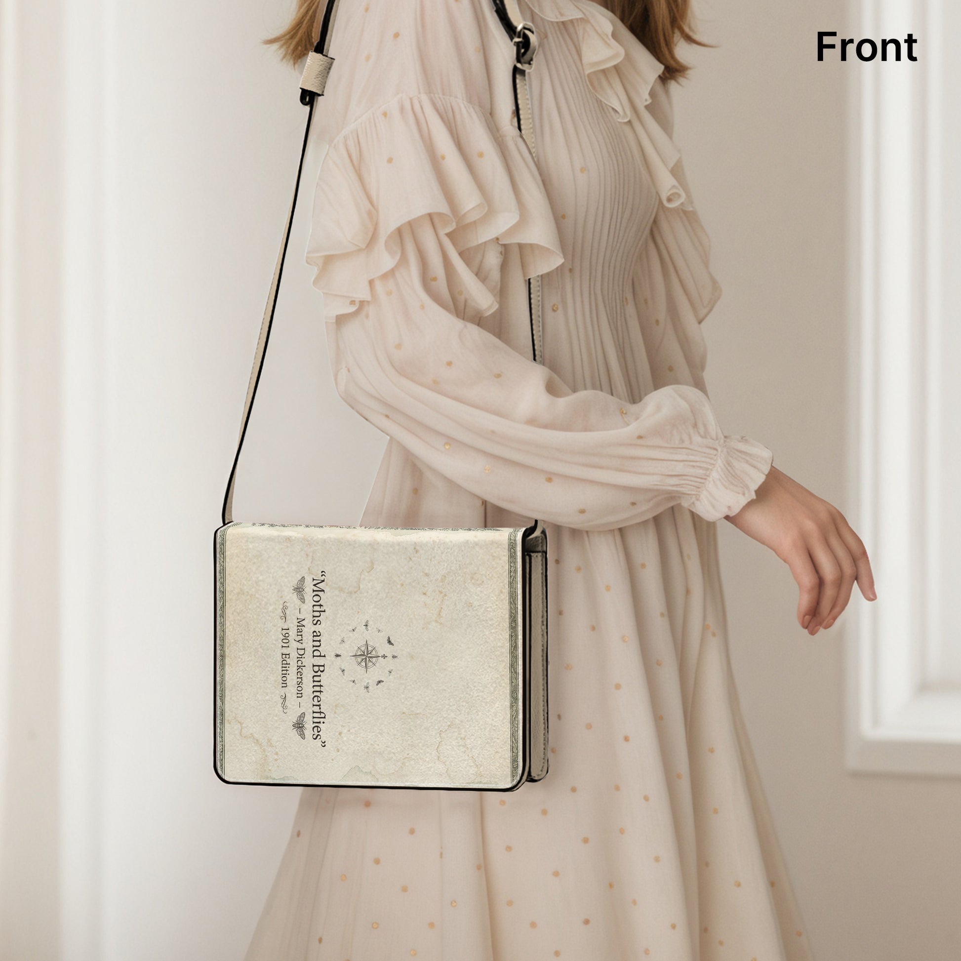 moths and butterflies mary dickerson natural history literary crossbody bag for women – Sole Design Studio