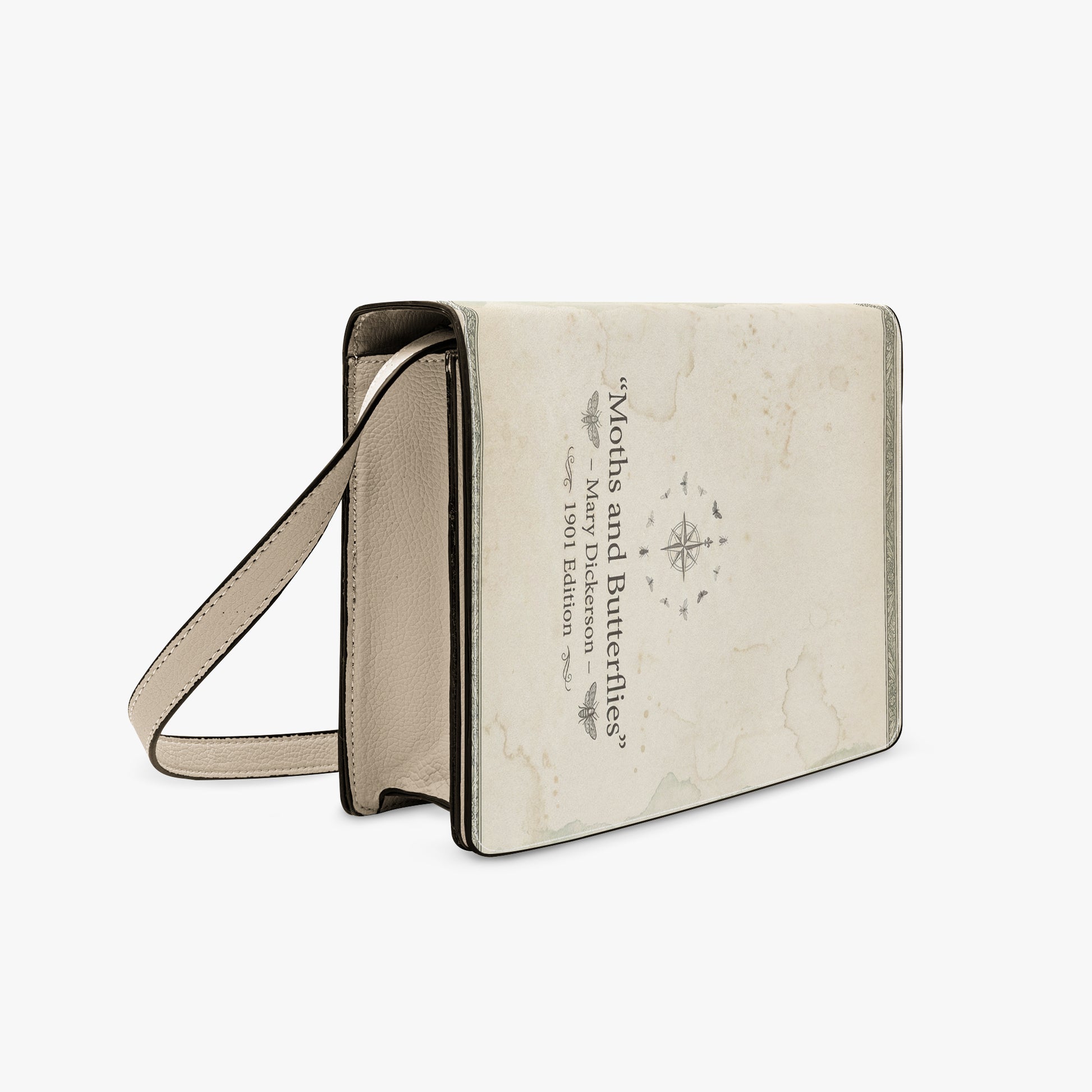 moths and butterflies mary dickerson natural history women's literary handbag vegan leather – Sole Design Studio