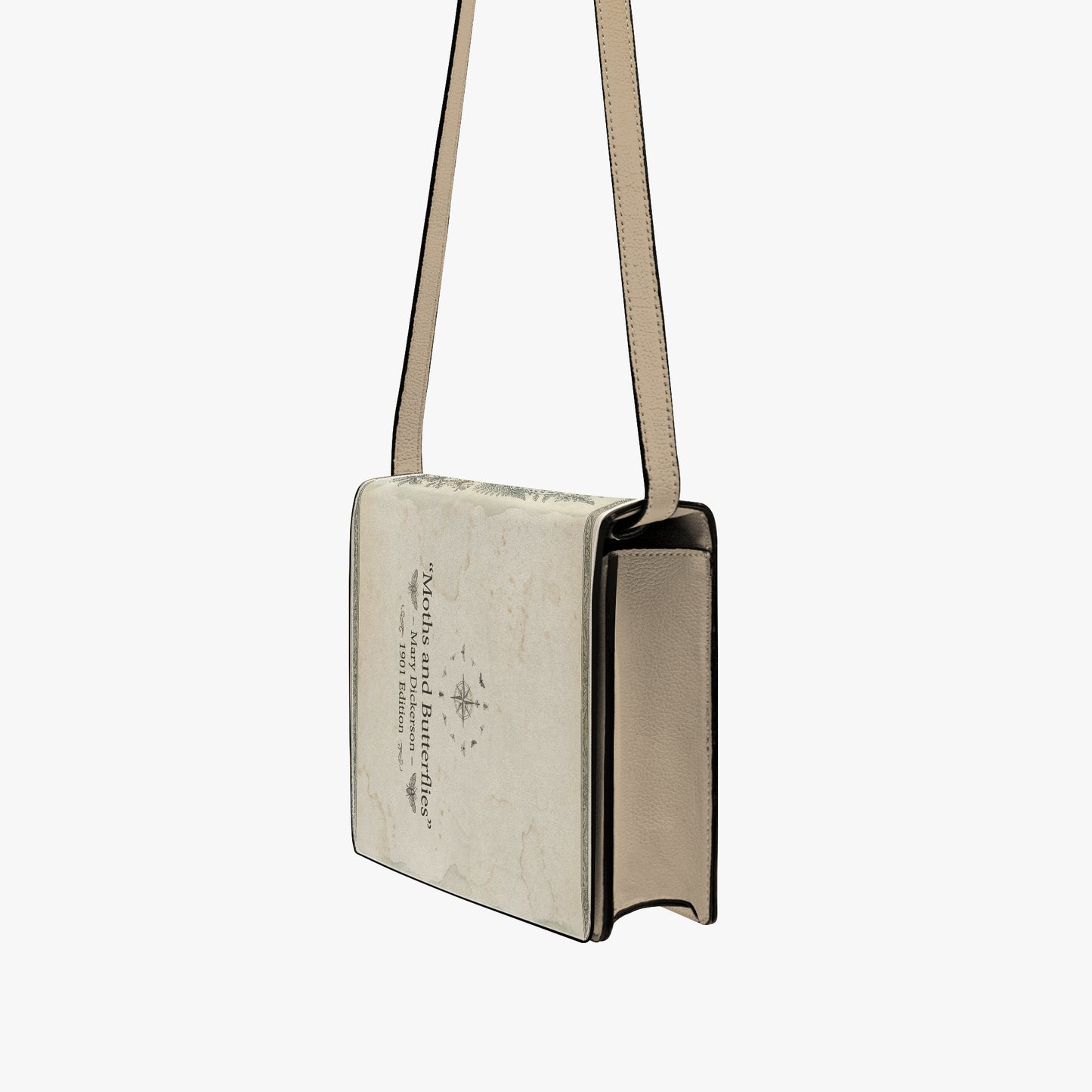 moths and butterflies mary dickerson natural history women's literary handbag vegan leather – Sole Design Studio