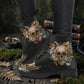 Mushroom Skull Women's Vegan Leather Combat Boots
