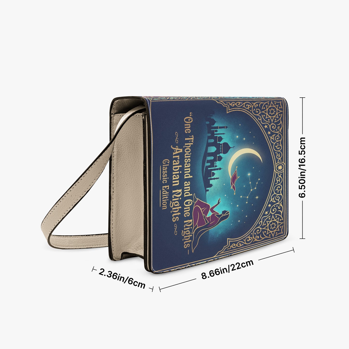 one thousand and one nights arabian nights book-shaped crossbody bag vegan leather – Sole Design Studio