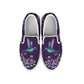 plum hummingbird bloom women's slip ons vegan leather – Sole Design Studio