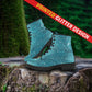 Twinkle Twinkle Little Star - Turquoise Women's Vegan Leather Combat Boots