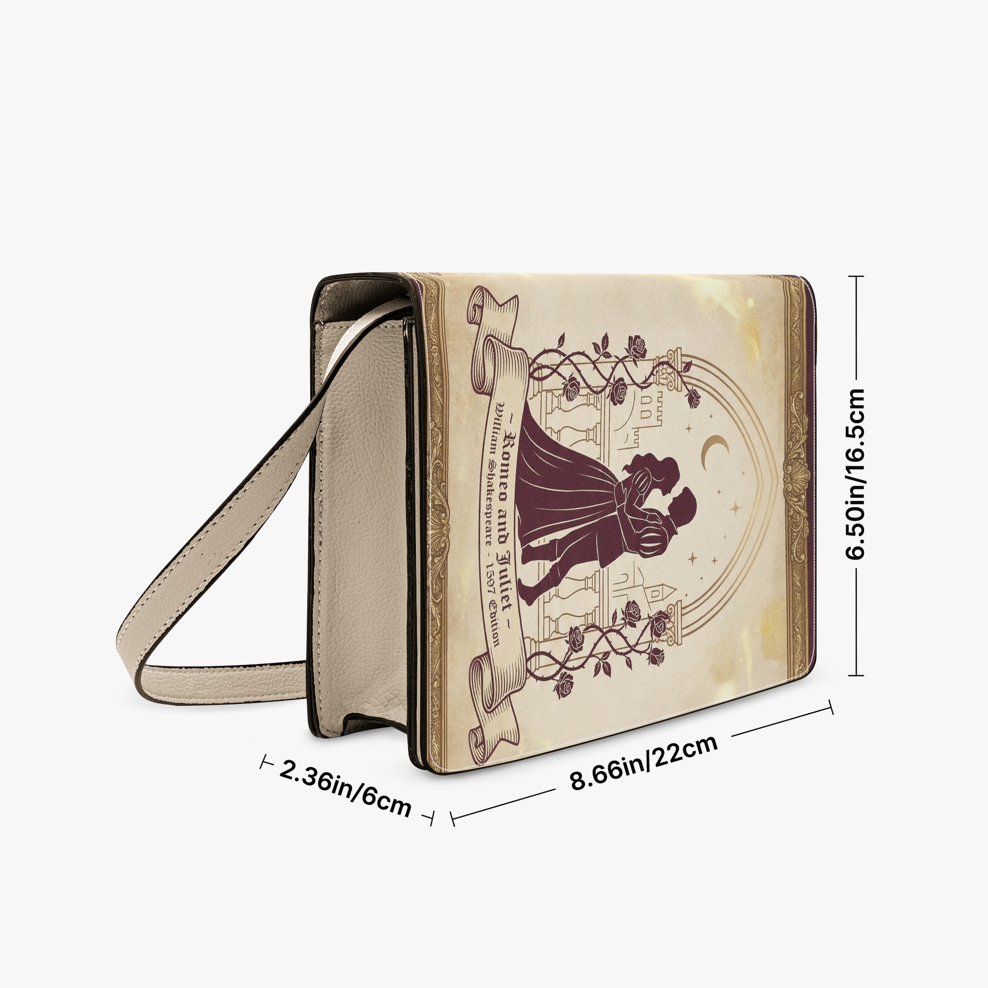 romeo and juliet william shakespeare book-shaped crossbody bag vegan leather – Sole Design Studio