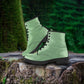 Sea Foam Green Women's Vegan Leather Combat Boots