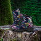 Sleepy Fantasy Garden Women's Vegan Leather Combat Boots