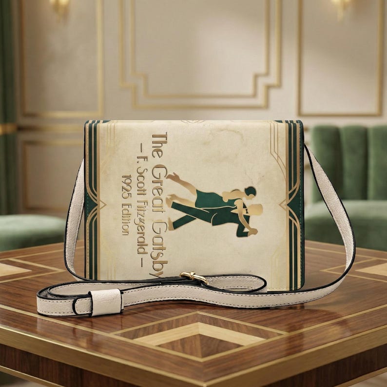 the great gatsby f scott fitzgerald book-shaped crossbody bag vegan leather – Sole Design Studio