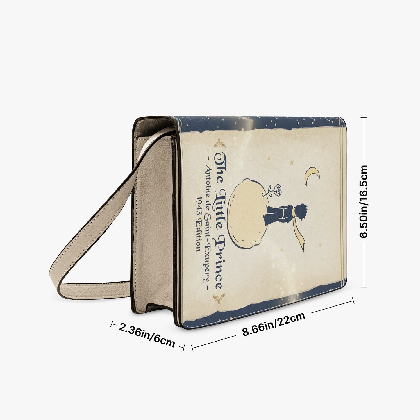 the little prince antoine de saint-exupery book-shaped crossbody bag vegan leather – Sole Design Studio