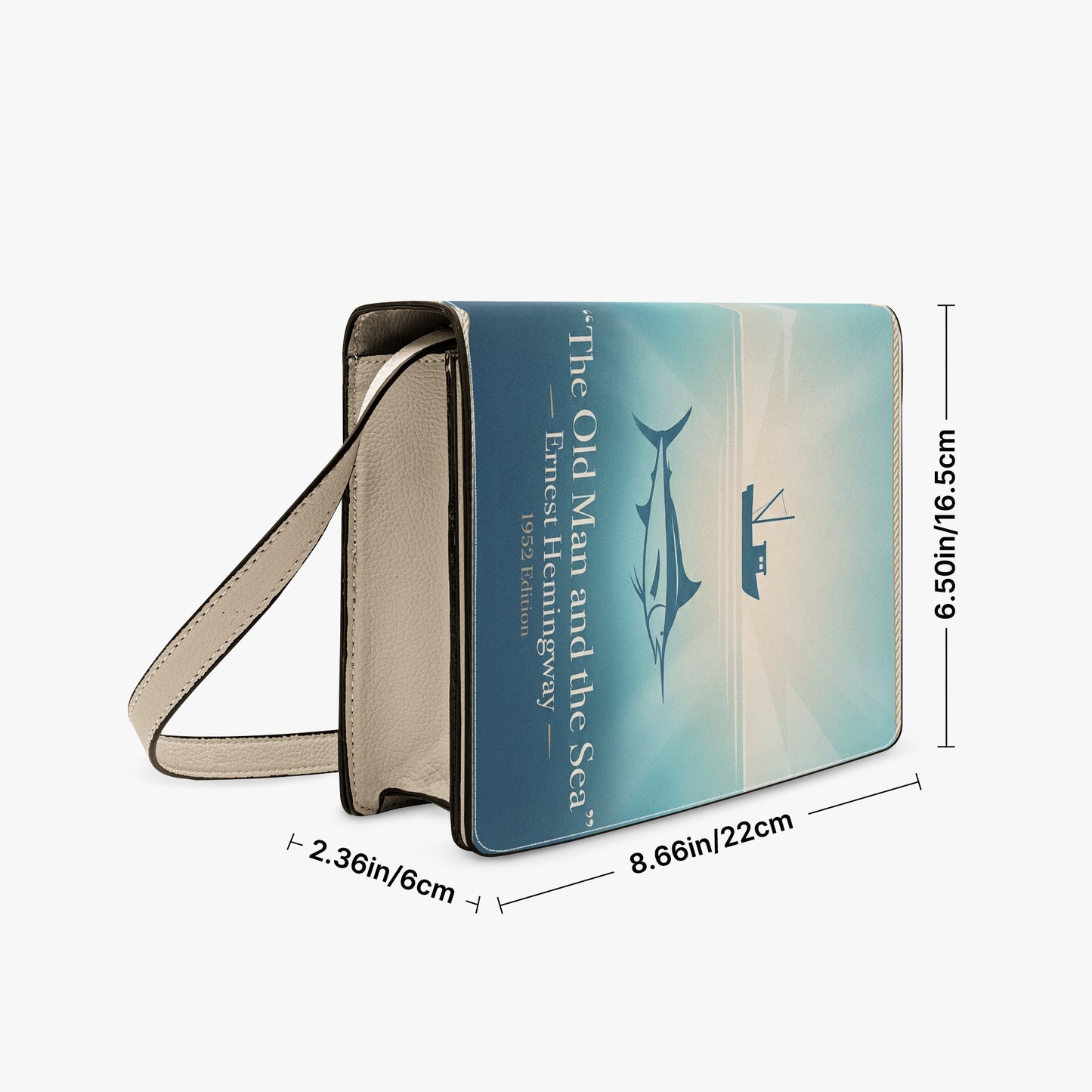 the old man and the sea ernest hemingway book-shaped crossbody bag vegan leather – Sole Design Studio