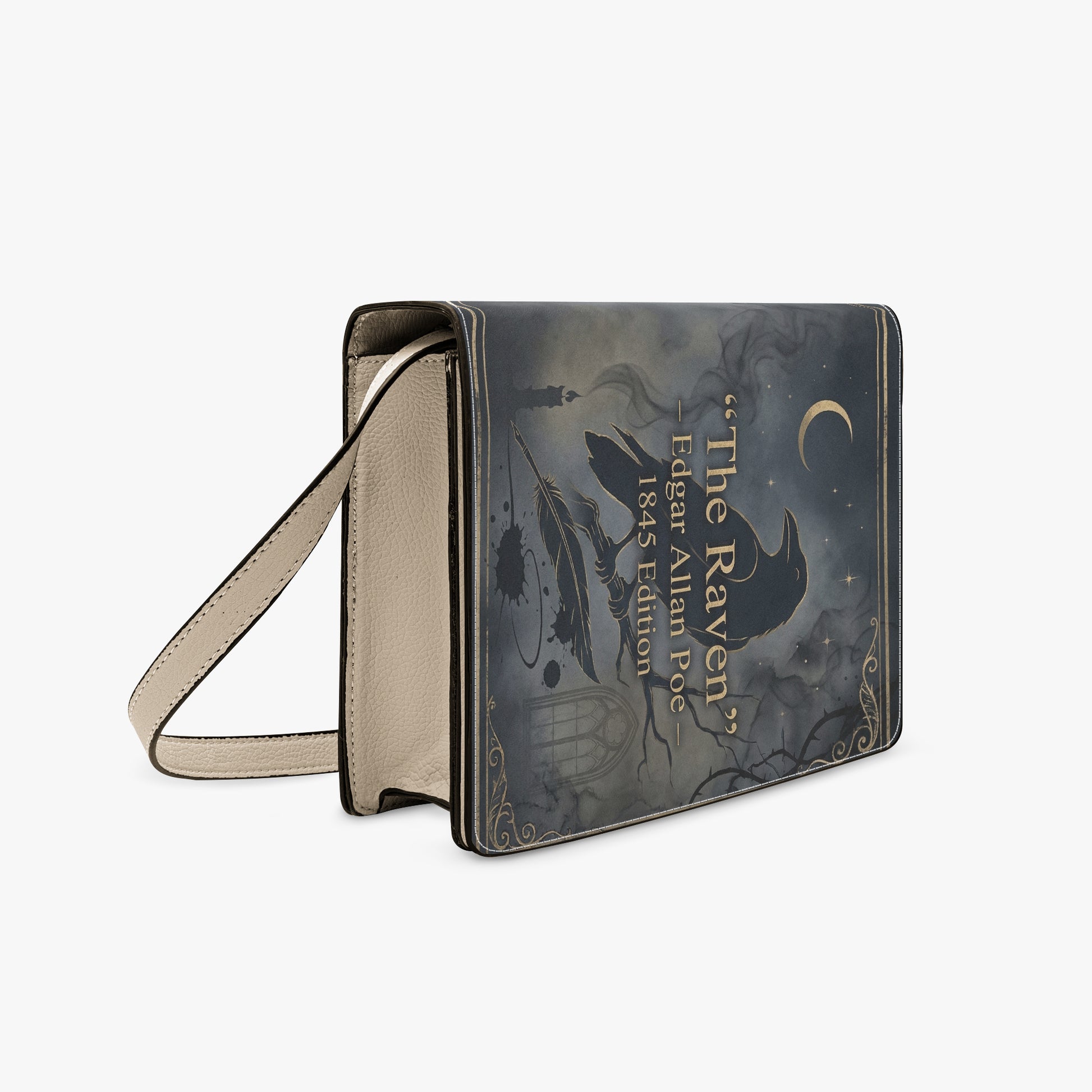 the raven edgar allan poe gothic book lovers gift crossbody bag – Sole Design Studio