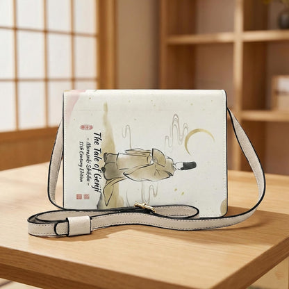 the tale of genji murasaki shikibu japanese literature book-shaped crossbody bag vegan leather – Sole Design Studio