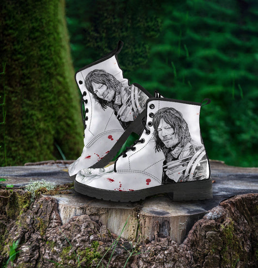 The Walking Dead Daryl Dixon Women's Vegan Leather Combat Boots