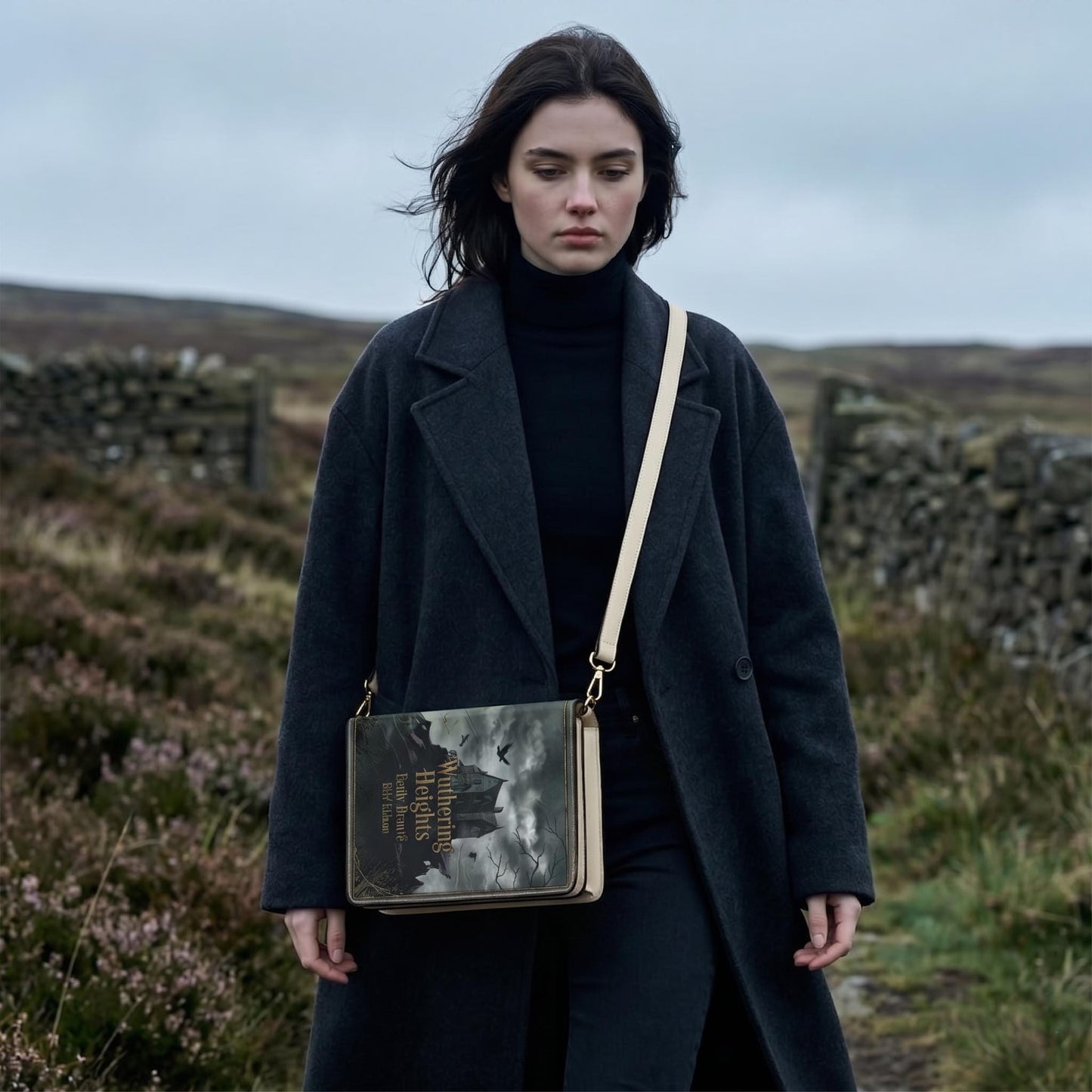 wuthering heights emily bronte gothic romance book-shaped bag gifts for readers – Sole Design Studio