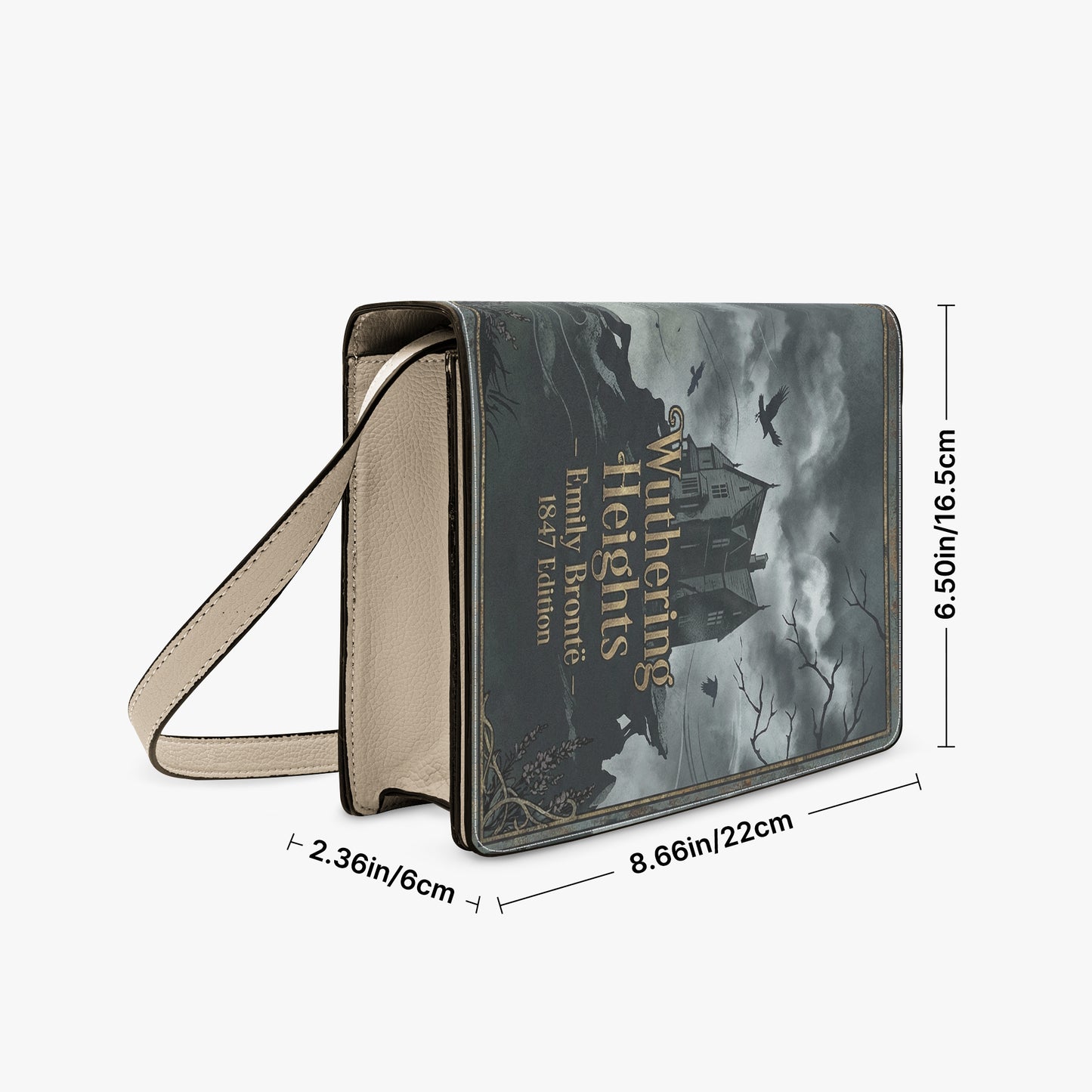 wuthering heights emily bronte gothic romance book-shaped crossbody bag vegan leather – Sole Design Studio