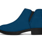 Vegan Muted Blue Suede Fashion Boots